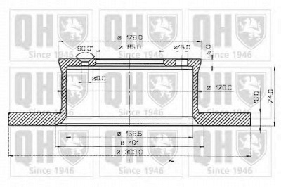 QUINTON HAZELL bdc3667 -  Тормозной диск